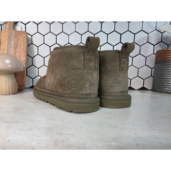 UGG Neumel Burnt Olive Suede Boots Size 5 - Picture 3 of 10
